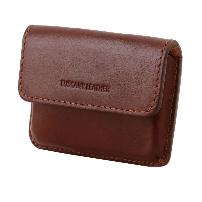 Visitenkarten-Etui aus Leder Seitenansicht Visitenkarten-Etui aus Leder Seitenansicht