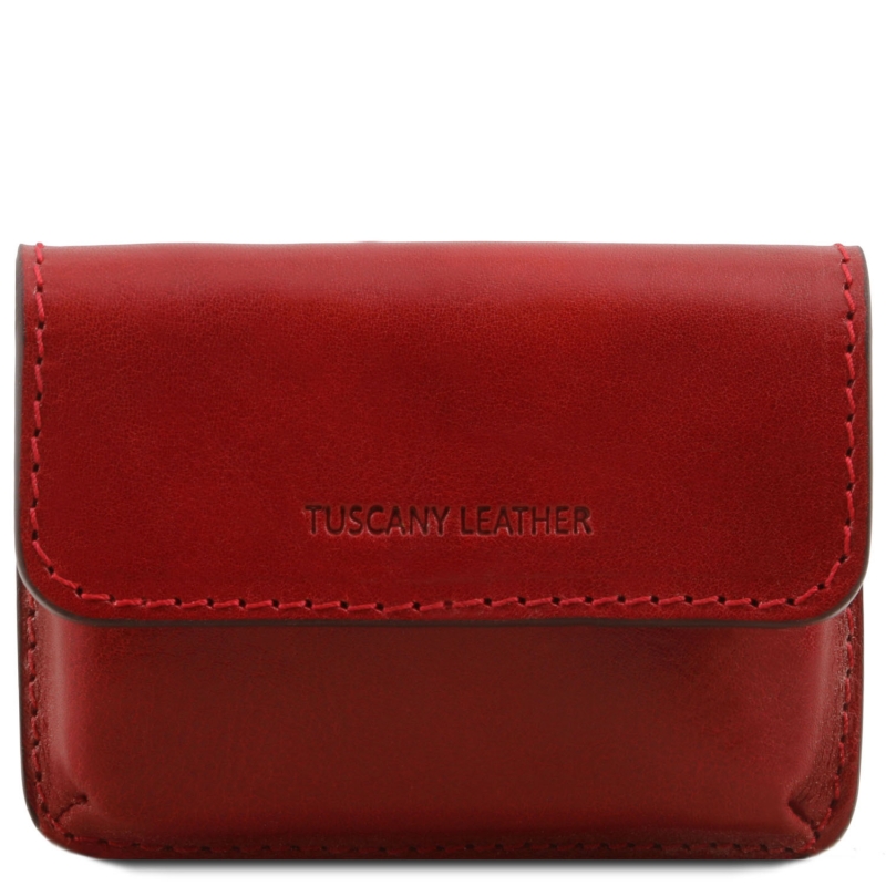 Visitenkarten-Etui aus Leder rot Visitenkarten-Etui aus Leder rot