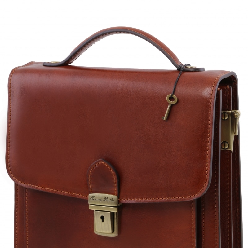 Leder Herrentasche David groß Front Leder Herrentasche David groß Front