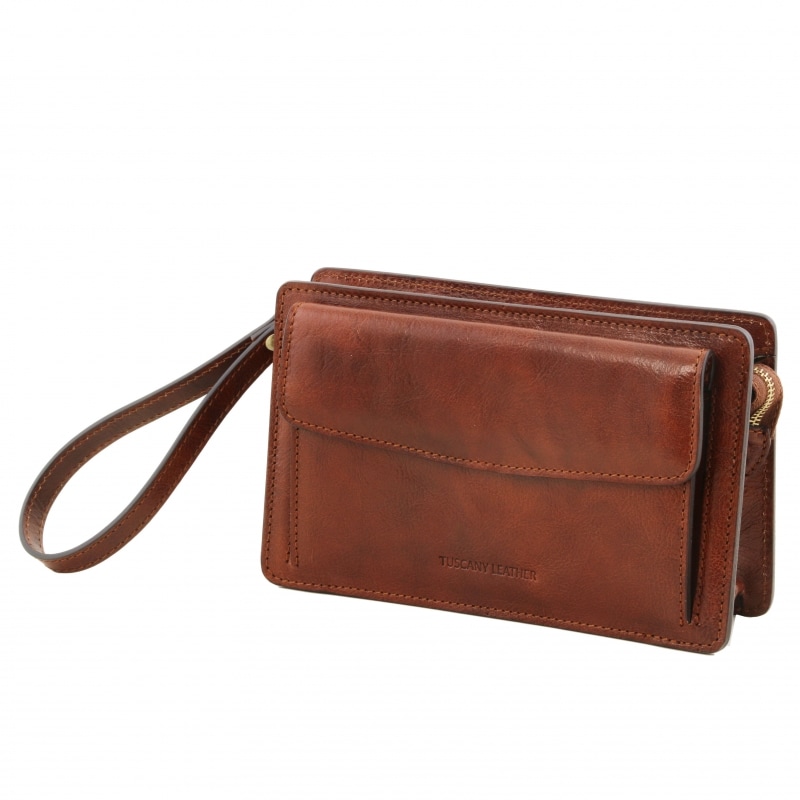 Herrentasche Handgelenktasche Denis Seitenansicht Herrentasche Handgelenktasche Denis Seitenansicht