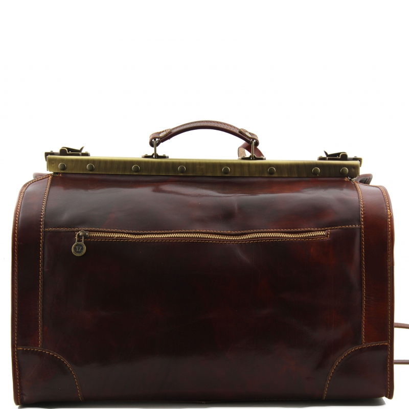 Leder Reisetaschen-Set Madrid rückseite Leder Reisetaschen-Set Madrid rückseite