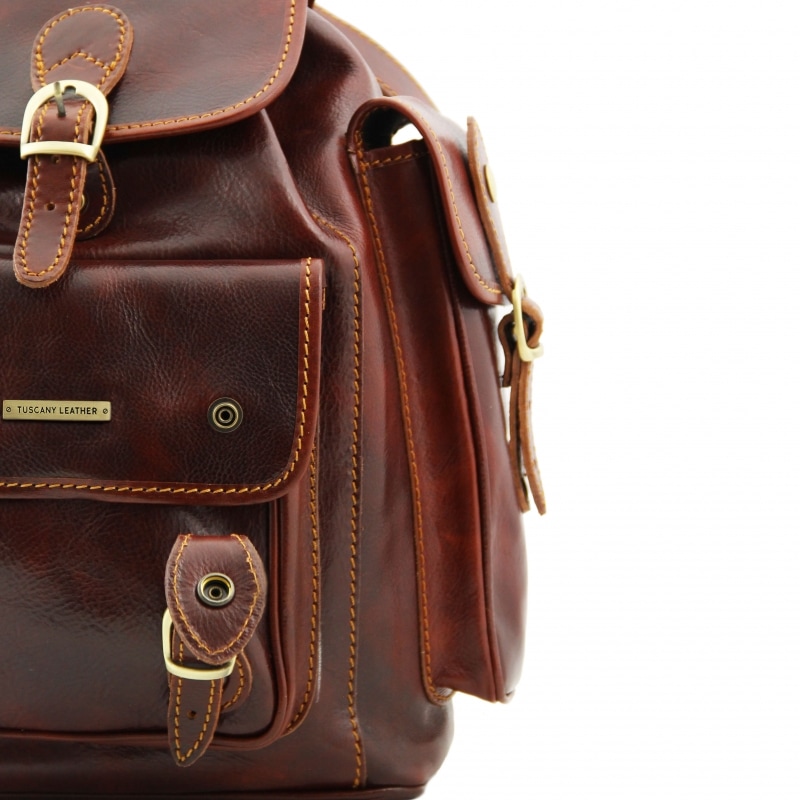 Leder Rucksack Pechino Detail Leder Rucksack Pechino Detail