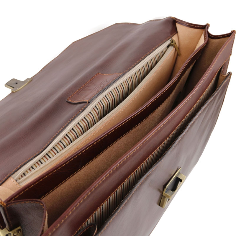 Leder Aktentasche Napoli Interieur-2 Leder Aktentasche Napoli Interieur-2