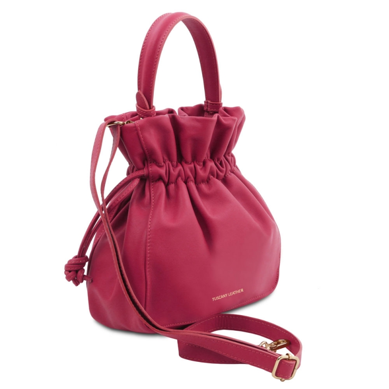 Tuscany Leather Mini-Beuteltasche Leder fuchsia Tuscany Leather Mini-Beuteltasche Leder fuchsia