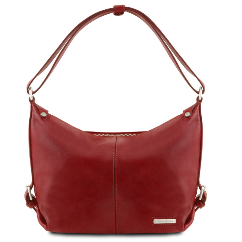 Leder Beuteltasche Sabrina rot Leder Beuteltasche Sabrina rot