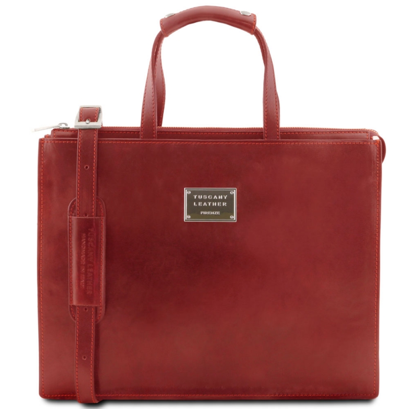 Leder Aktentasche Palermo rot Leder Aktentasche Palermo rot