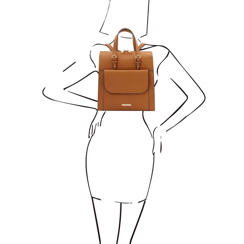 Tuscany Leather Damen Leder-Rucksack Outfit-1 Tuscany Leather Damen Leder-Rucksack Outfit-1