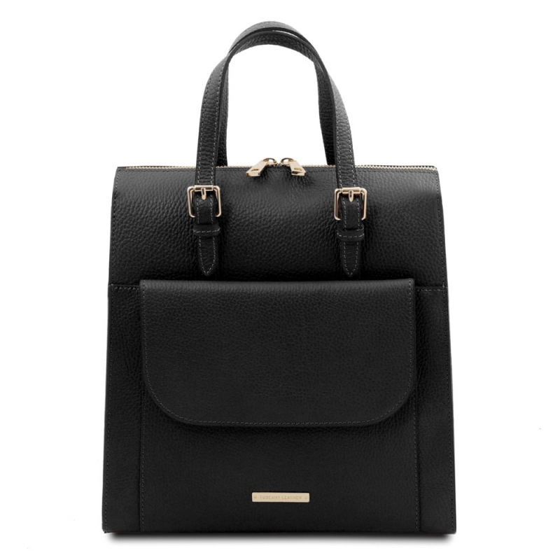 Tuscany Leather Damen Leder-Rucksack schwarz Tuscany Leather Damen Leder-Rucksack schwarz