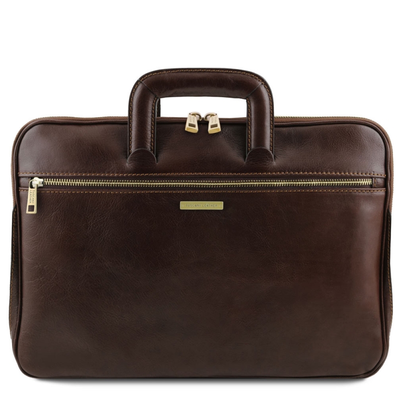 Leder Dokumenten-Tasche Caserta Dunkelbraun Leder Dokumenten-Tasche Caserta Dunkelbraun