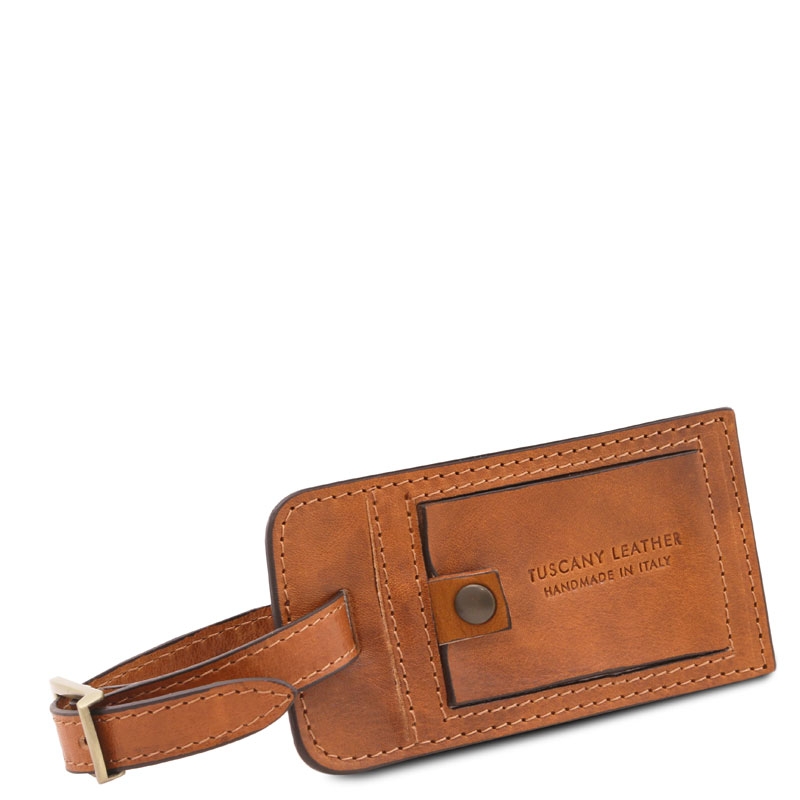 Gepäckanhänger aus Leder natural Gepäckanhänger aus Leder natural