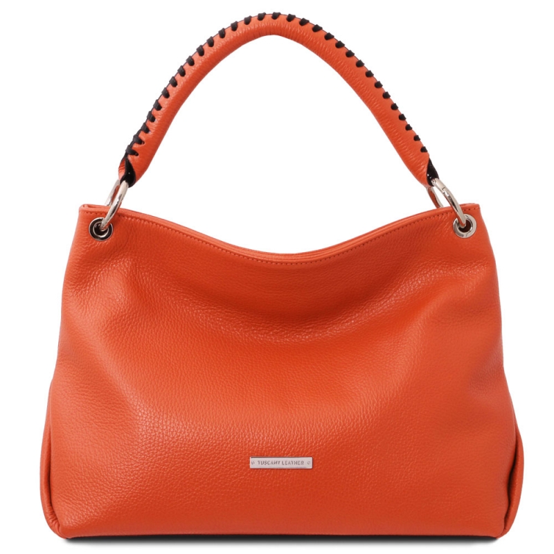 Leder-Handtasche TL142087 brandy Leder-Handtasche TL142087 brandy