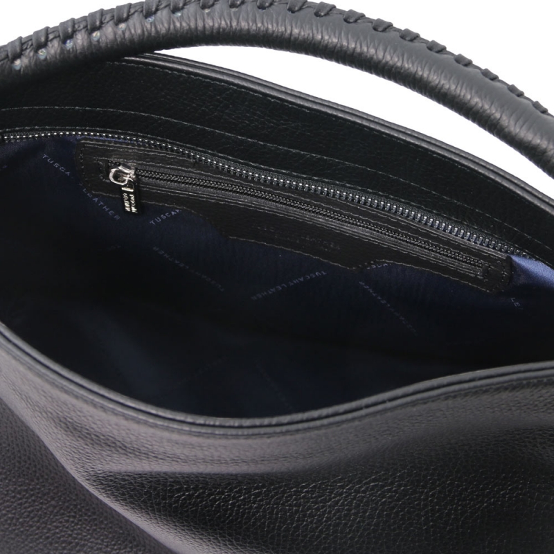Tuscany Leather Handtasche schwarz Interieur Tuscany Leather Handtasche schwarz Interieur