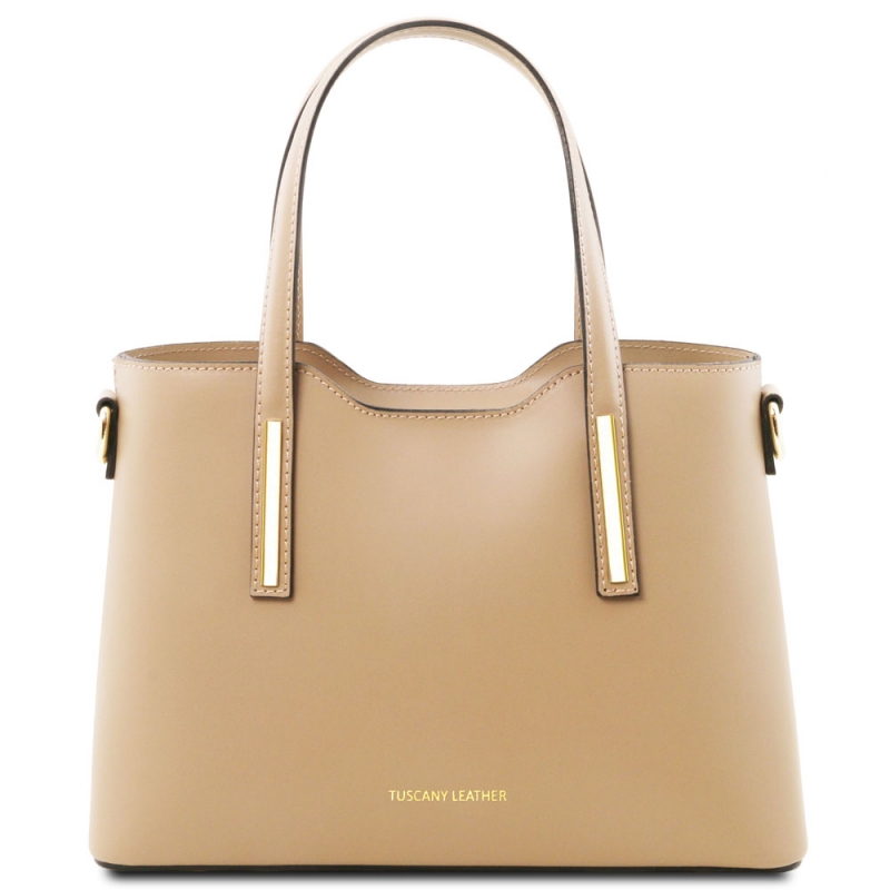 Tuscany Leather Leder-Handtasche Olimpia klein champagner Tuscany Leather Leder-Handtasche Olimpia klein champagner