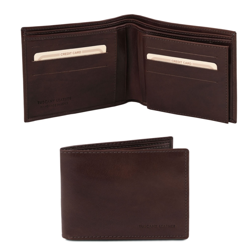 Herren-Leder-Brieftasche-TL141817 dunkelbraun Herren-Leder-Brieftasche-TL141817 dunkelbraun
