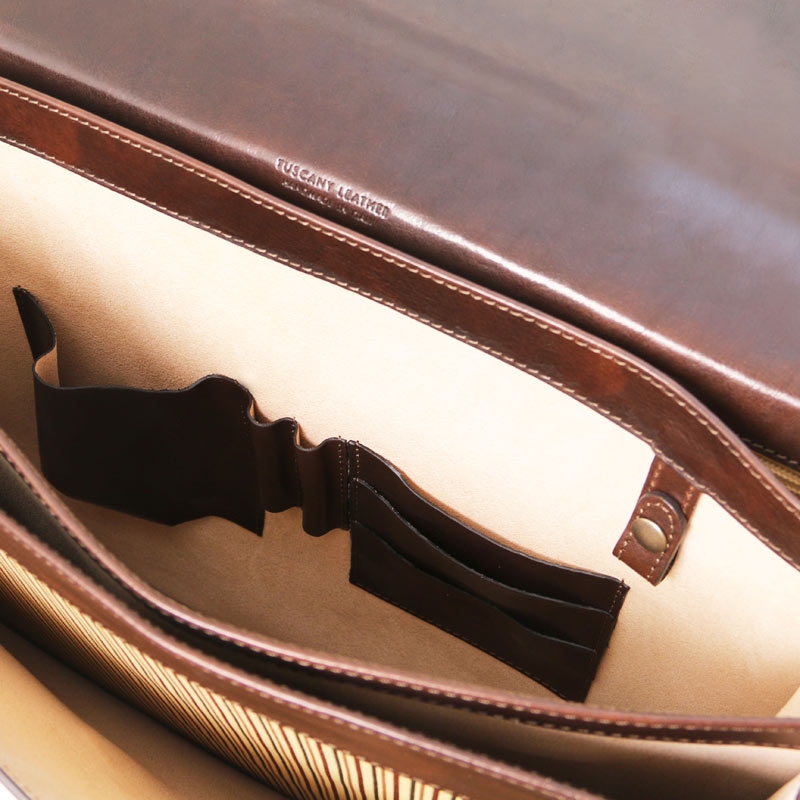Leder Aktentasche Cremona Interieur-1 Leder Aktentasche Cremona Interieur-1
