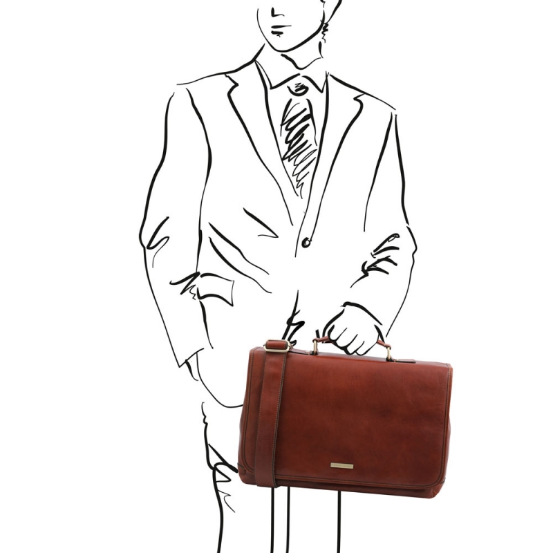 Multifach Leder-Aktentasche Mantova Outfit Multifach Leder-Aktentasche Mantova Outfit