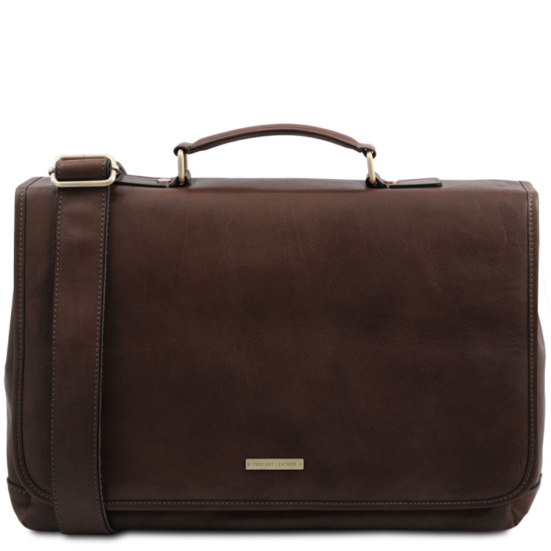 Multifach Leder-Aktentasche Mantova dunkelbraun Multifach Leder-Aktentasche Mantova dunkelbraun