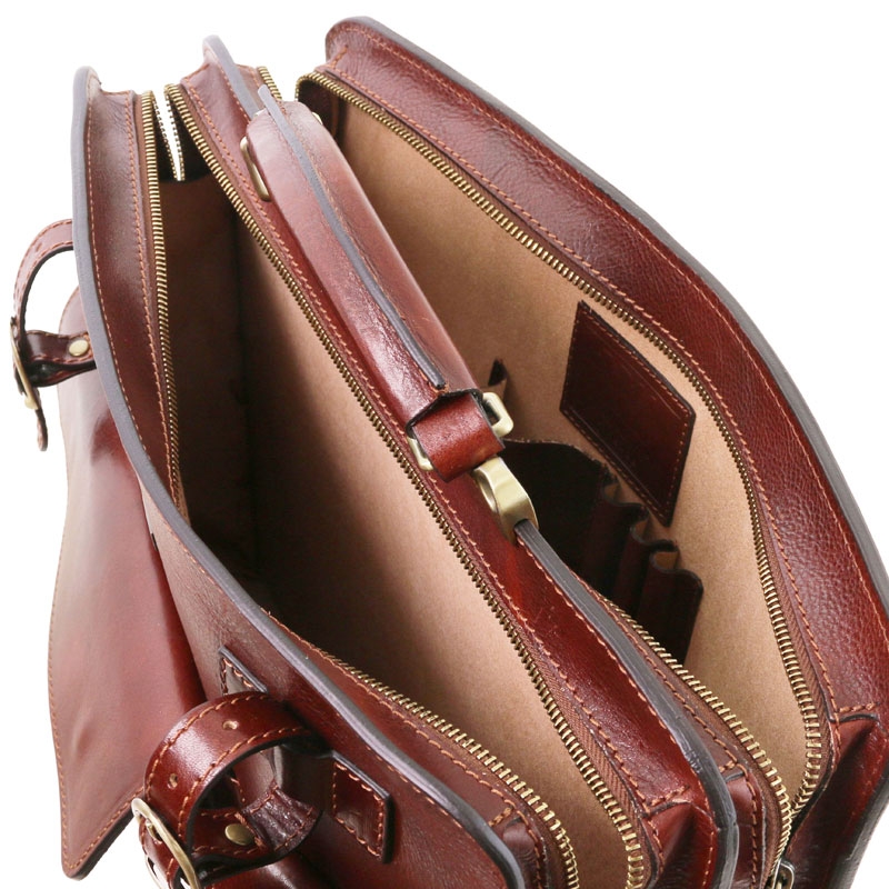 Leder Aktentasche Venezia Interieur Leder Aktentasche Venezia Interieur