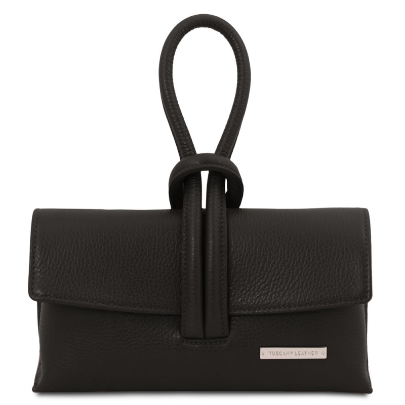 Tuscany Leather Clutch Leder Schwarz Tuscany Leather Clutch Leder Schwarz
