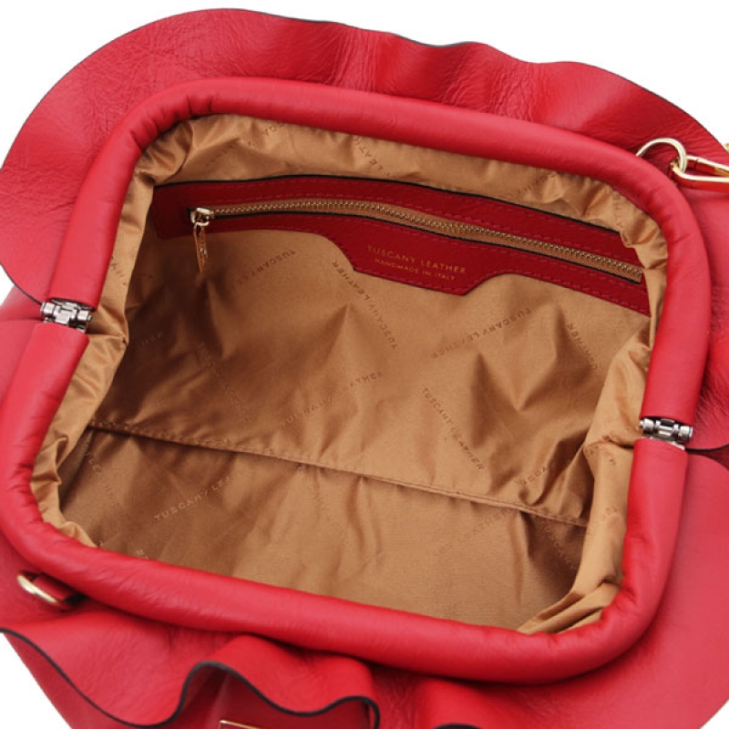 Tuscany-Leather_Leder-Clutch rot Interieur Tuscany-Leather_Leder-Clutch rot Interieur