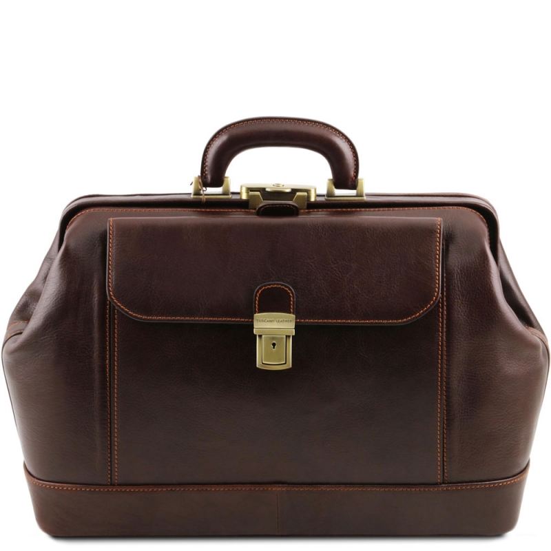 Leder-Doktortasche Leonardo dunkelbraun Leder-Doktortasche Leonardo dunkelbraun