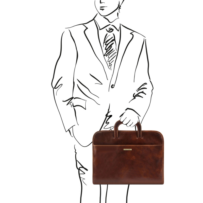 Leder Dokumenten-Mappe Sorrento Outfit Leder Dokumenten-Mappe Sorrento Outfit