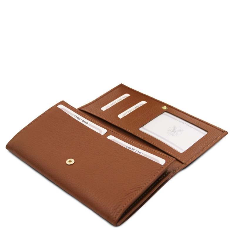 Leder-Geldbörse Nefti Cognac Interieur-1 Leder-Geldbörse Nefti Cognac Interieur-1