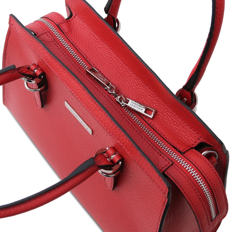 TL Bag Leder-Handtasche TL142147 Rot Verschluss TL Bag Leder-Handtasche TL142147 Rot Verschluss