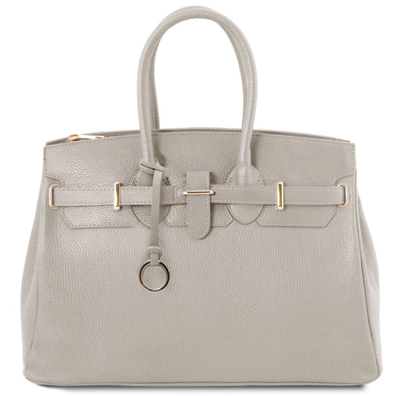 Tuscany Leather Leder Handtasche Grau Tuscany Leather Leder Handtasche Grau