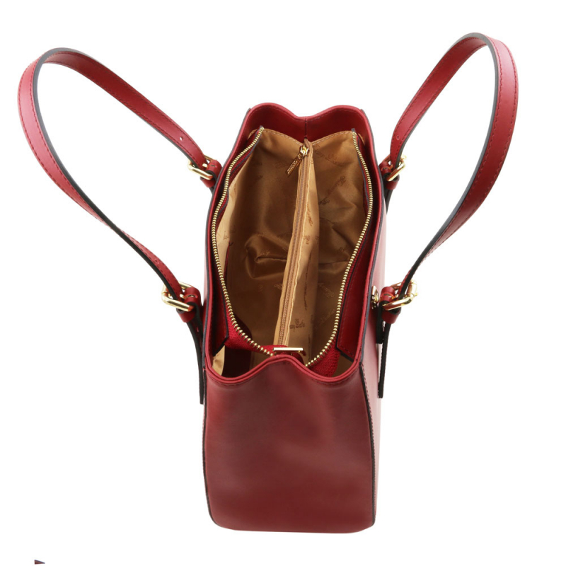 Tuscany Leather Handtasche Aura Rot Interieur-1 Tuscany Leather Handtasche Aura Rot Interieur-1