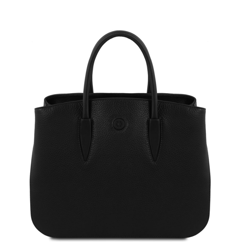Leder-Handtasche Camelia schwarz Leder-Handtasche Camelia schwarz