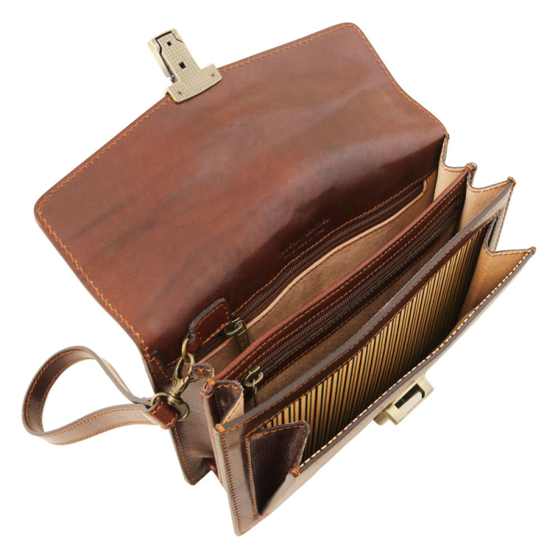 Leder Herrentasche Tommy interieur Leder Herrentasche Tommy interieur