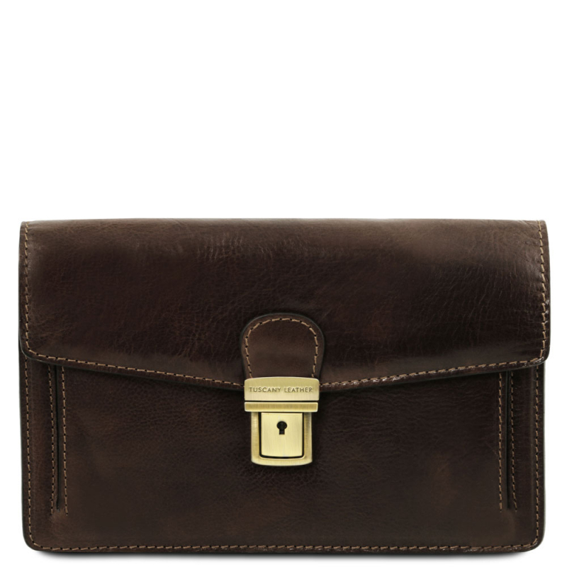 Leder Herrentasche Tommy dunkelbraun Leder Herrentasche Tommy dunkelbraun