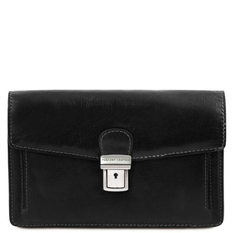 Leder Herrentasche Tommy schwarz Leder Herrentasche Tommy schwarz