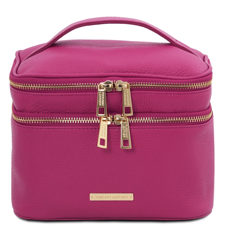 Kulturtasche Mary Leder fuchsia Kulturtasche Mary Leder fuchsia