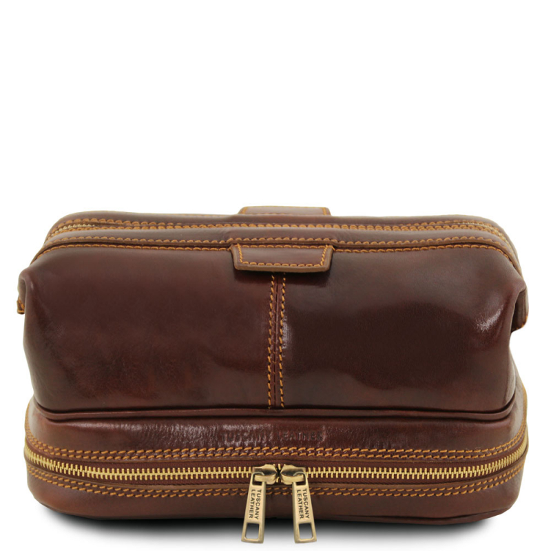 Leder Kulturtasche Patrick braun Leder Kulturtasche Patrick braun