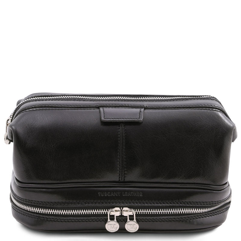 Leder Kulturtasche Patrick schwarz Leder Kulturtasche Patrick schwarz