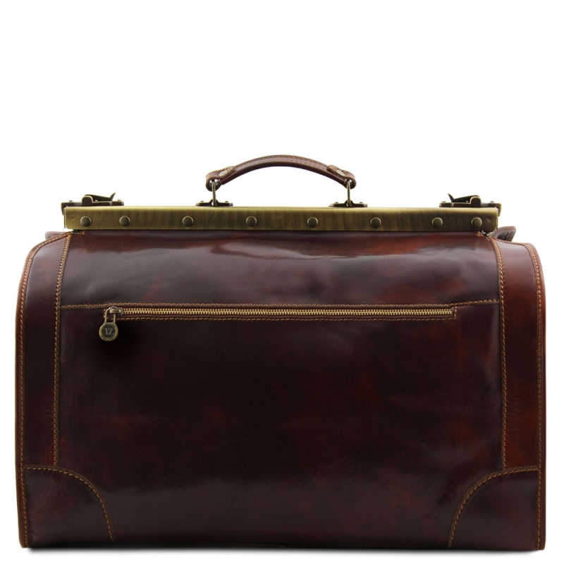 Leder Reisetaschen-Set Madrid Rückseite Leder Reisetaschen-Set Madrid Rückseite