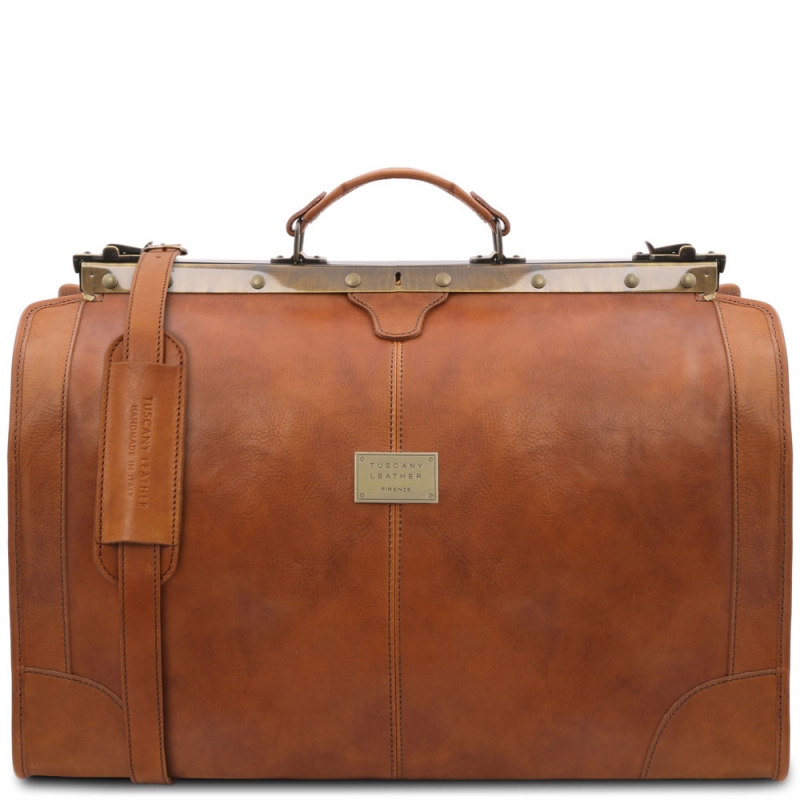Leder Reisetasche Maulbügel Madrid groß natural Leder Reisetasche Maulbügel Madrid groß natural