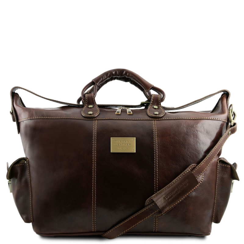 Leder Reisetasche Porto Dunkelbraun Leder Reisetasche Porto Dunkelbraun
