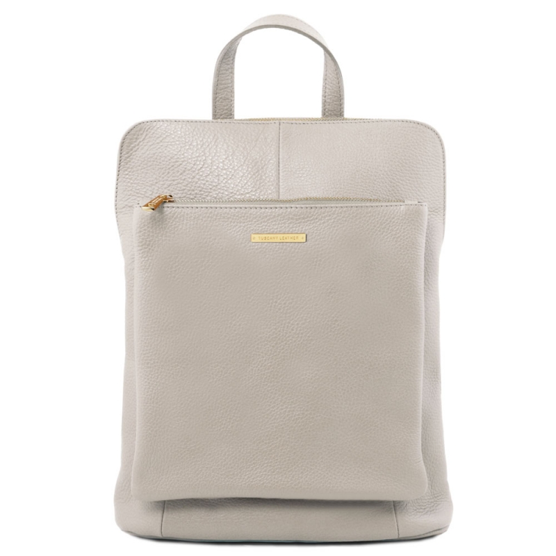 TL Bag Großer Leder-Rucksack grau TL Bag Großer Leder-Rucksack grau