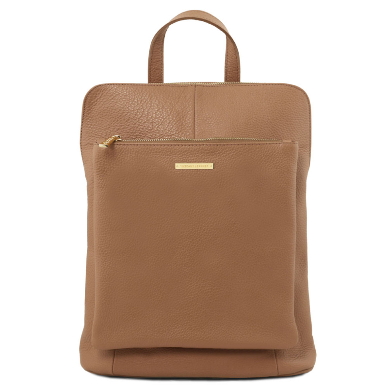 TL Bag Großer Leder-Rucksack taupe TL Bag Großer Leder-Rucksack taupe