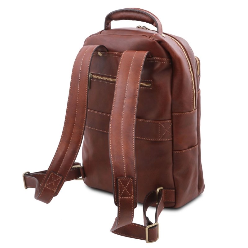Tuscany Leather Rucksack Melbourne braun Rückseite-1 Tuscany Leather Rucksack Melbourne braun Rückseite-1