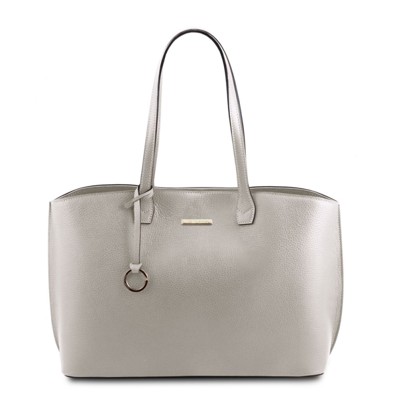 Tuscany Leather Leder-Shopper XL grau Tuscany Leather Leder-Shopper XL grau