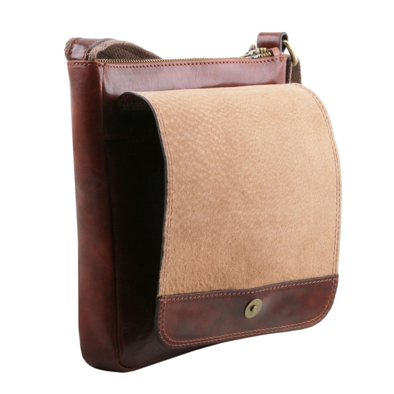 Leder-Umhängetasche John lederklappe Leder-Umhängetasche John lederklappe