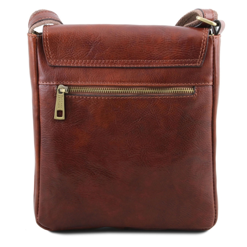 Leder-Umhängetasche John rückseite Leder-Umhängetasche John rückseite