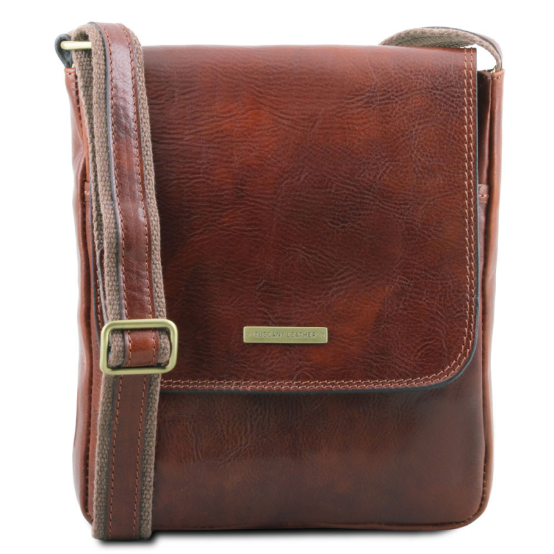 Leder-Umhängetasche John braun Leder-Umhängetasche John braun