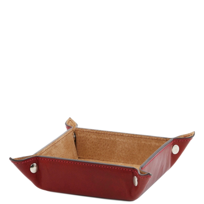 Lederschale klein rot Lederschale klein rot