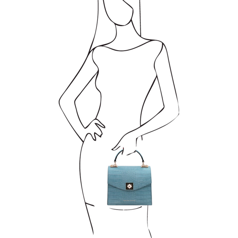 Mini-Handtasche "Atena" Krokostyle outfit Mini-Handtasche "Atena" Krokostyle outfit