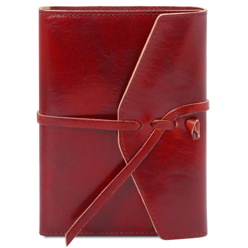 Notizbuch aus Leder rot